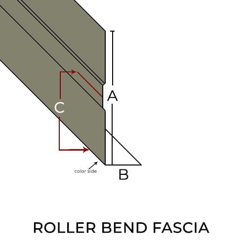 Aluminum Fascia With Roller Bend Aluminum Fascia With Roller Bend