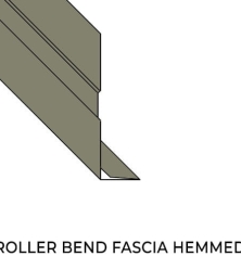 Aluminum Fascia With Roller Bend Hemmed