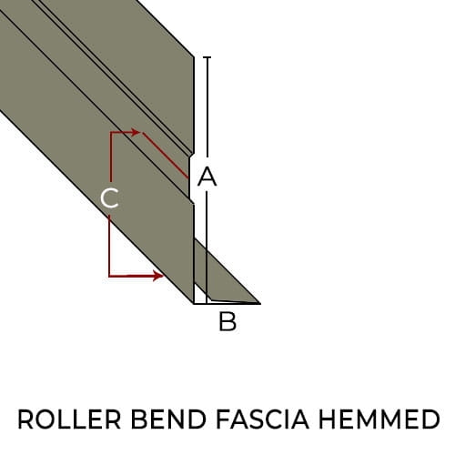 Aluminum Fascia With Roller Bend Hemmed Aluminum Fascia With Roller Bend Hemmed